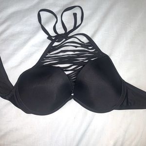 BLACK STRAPPY BIKINI TOP